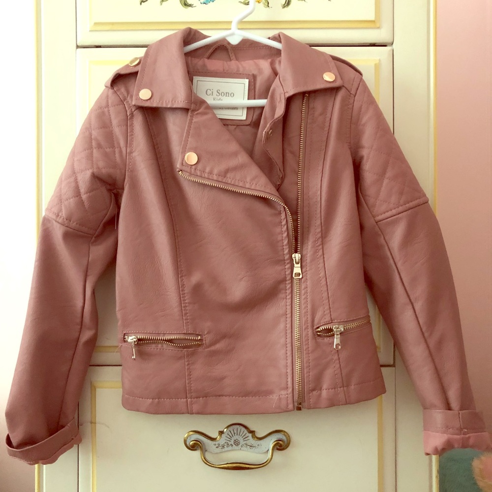 Co Sono kids by Cavalini dusty rose Moto jacket